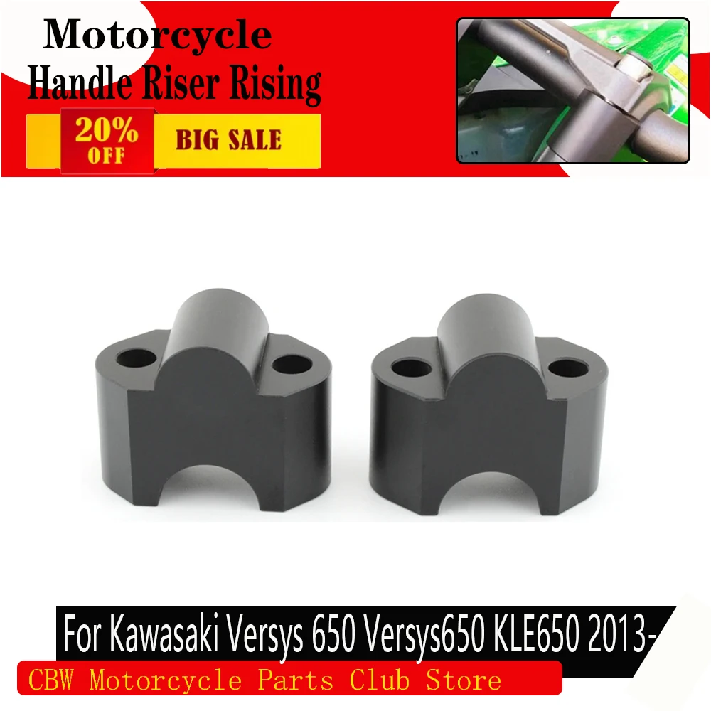 For Kawasaki Versys 650 Versys650 KLE650 2013-up Motorcycle Handlebar Riser Handle Bar Raiser Clamp Up Backs