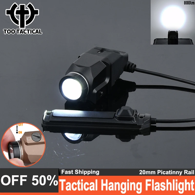 

Tactical WADSN Metal Hanging Flashlight TL-R Powerful 800Lumens Strobe Lamp Dual Function Switch Airsoft Hunting LED Scout Light