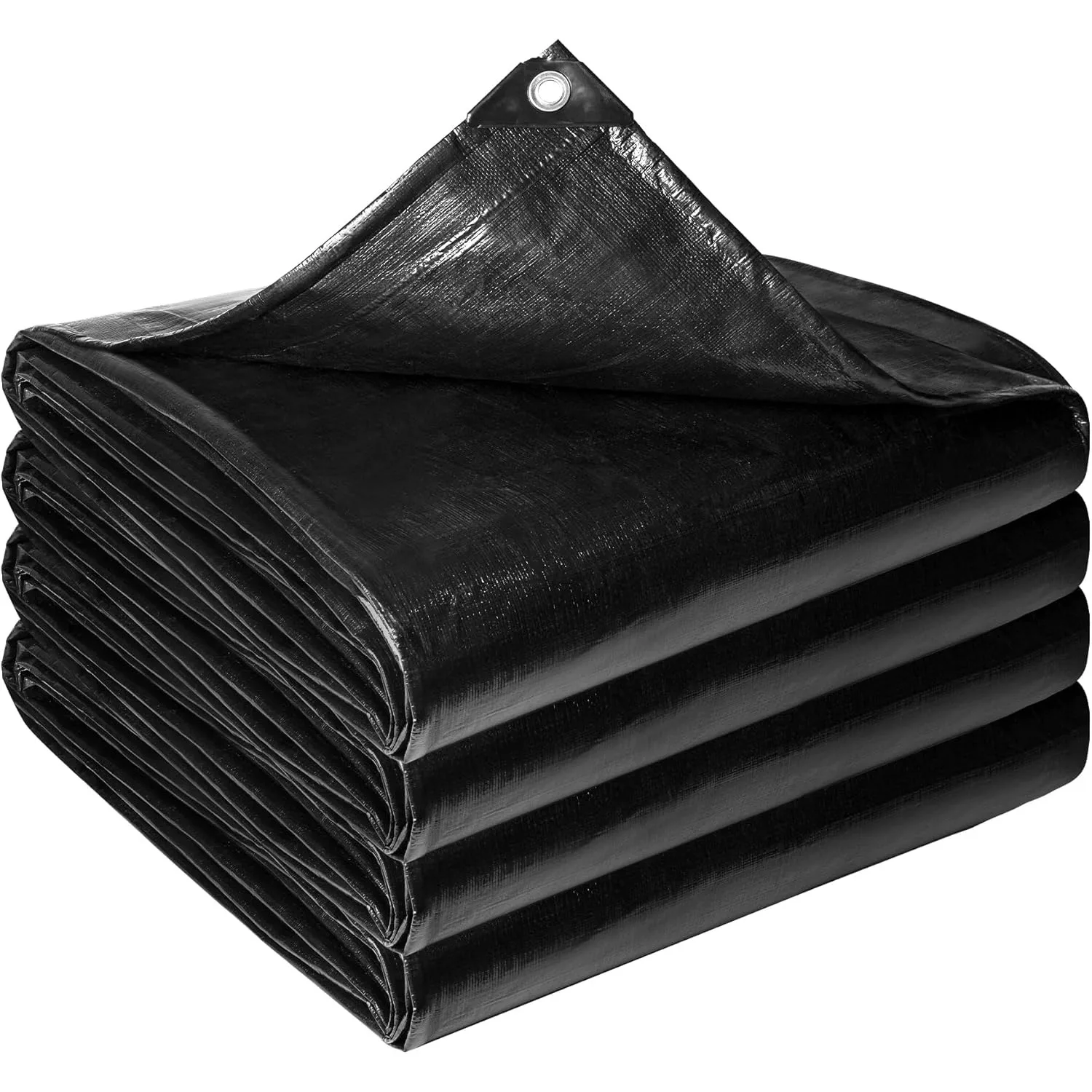 

PE Pond Liner 25 x 25 FT, 28 Mil Sun Ristant Preformed Pond Liner, Hemmed Edge Buttonhol Liner for Outdoor