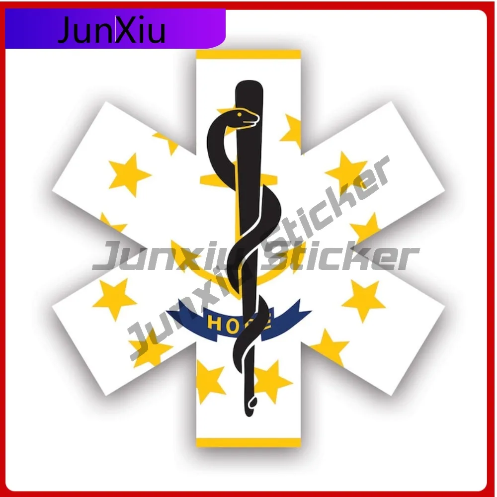 

Rhode Island Star Weather Resistant Scratch Resistant Funny For Motorcycle Rear Windshield Bumper Self Adhesive No Residue Decal