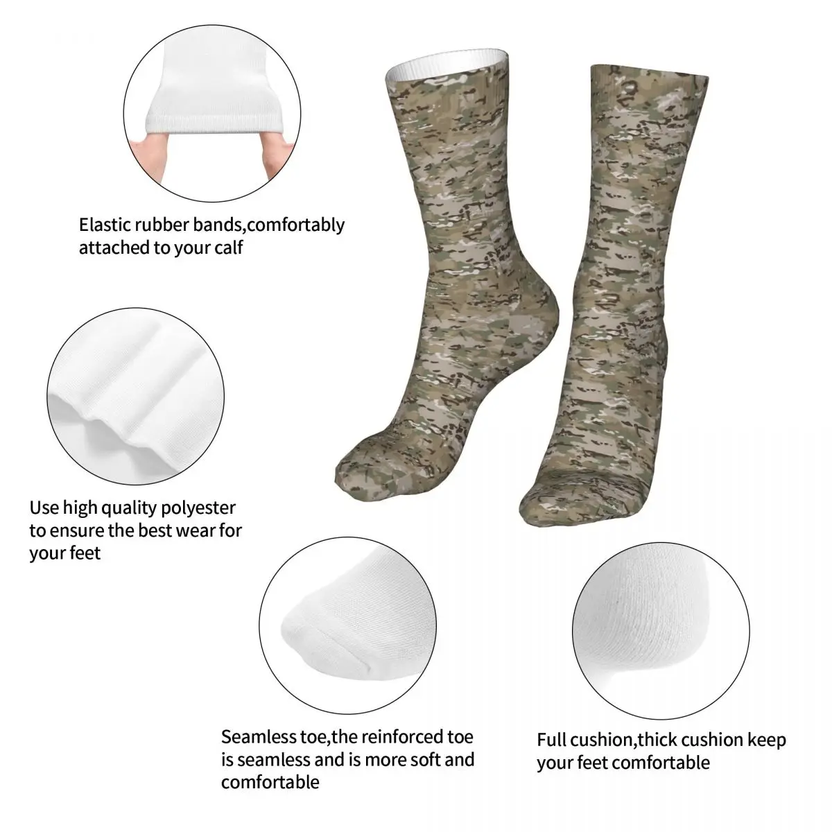 Multicam Socks Men Women Fashion Camouflage Military Socks Crazy Spring Summer Autumn Winter Socks Gifts