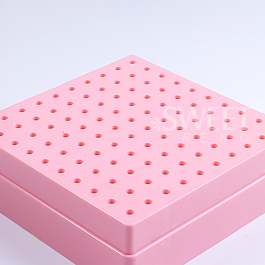 กล่องเก็บอุปกรณ์ทำเล็บ 100 ช่อง สำหรับเก็บหัวเจียรเล็บ หัวขัดเล็บ ที่วางโชว์ อุปกรณ์จัดระเบียบ กล่องใส่อุปกรณ์ทำเล็บ