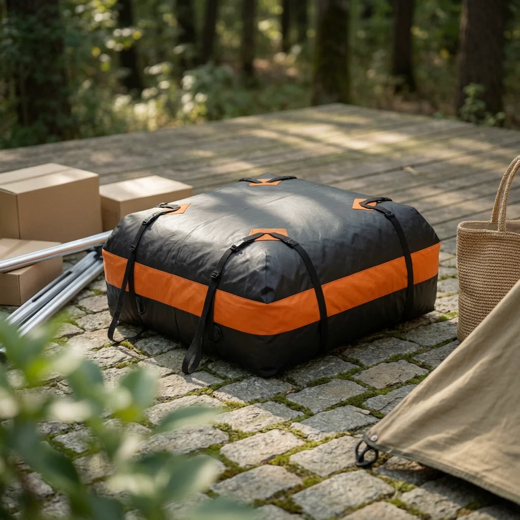 

Car Rooftop Luggage Bag 420D Material Waterproof Roof Cargo Bag Weatherproof Cargo Carrier Heavy Duty