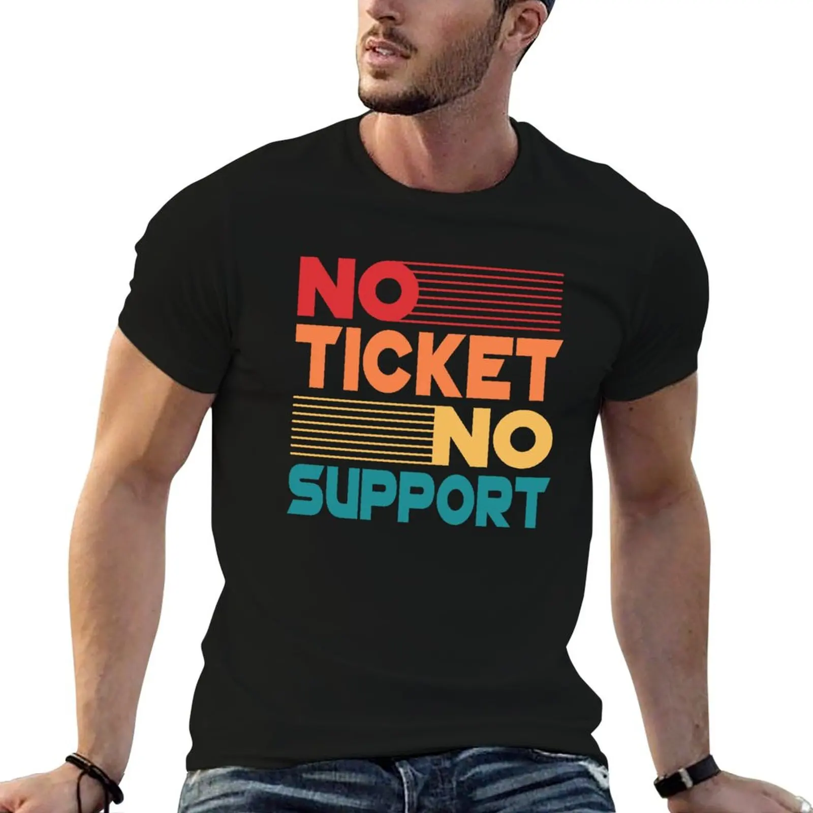No Ticket No Support IT Specialist IT Admin Administrator T-Shirt Casual Pattern Print Tee Shirt