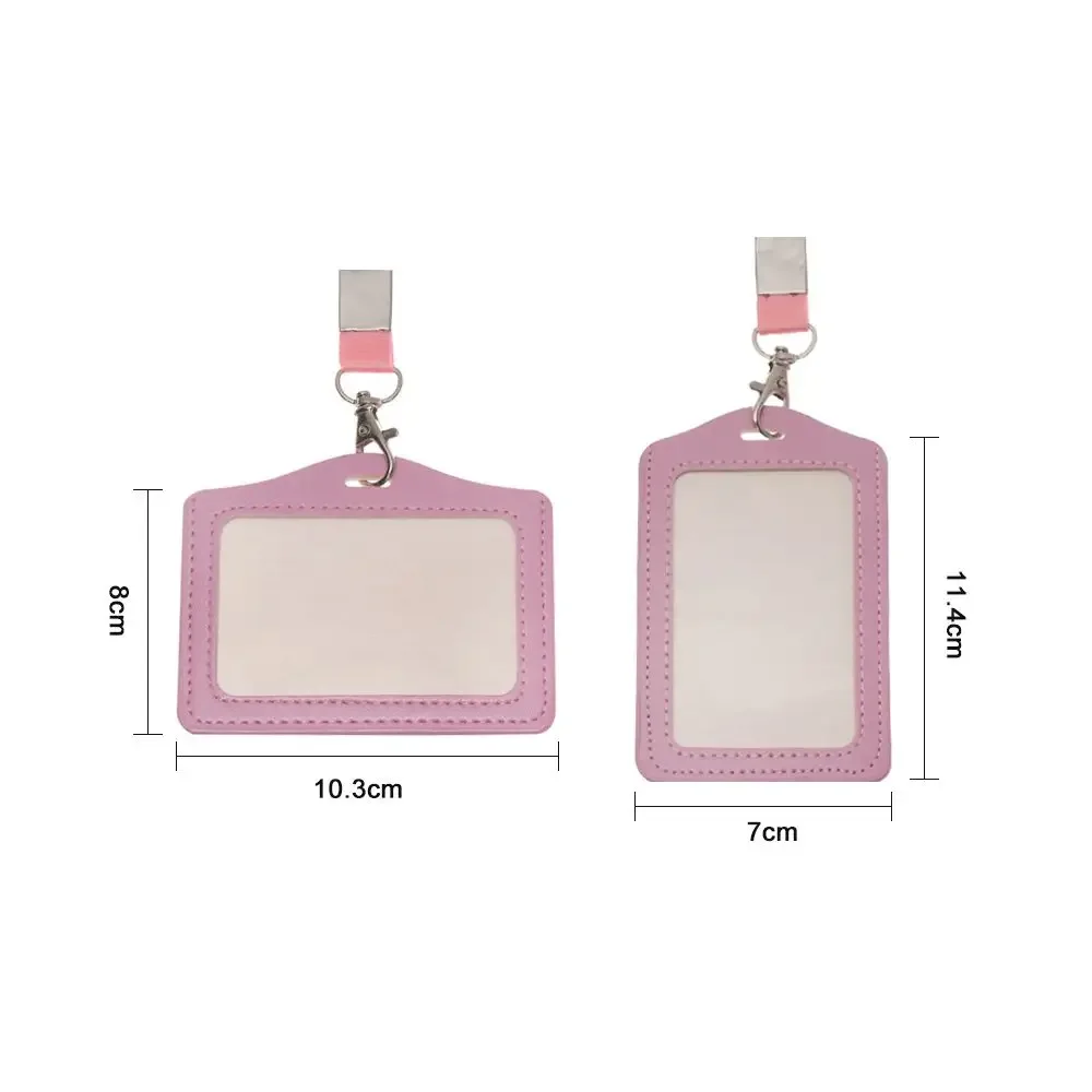Multi colored Badge Case PU Leather Card Sleeve Name Card Holders Protective Shell Bus ID Holders image 5