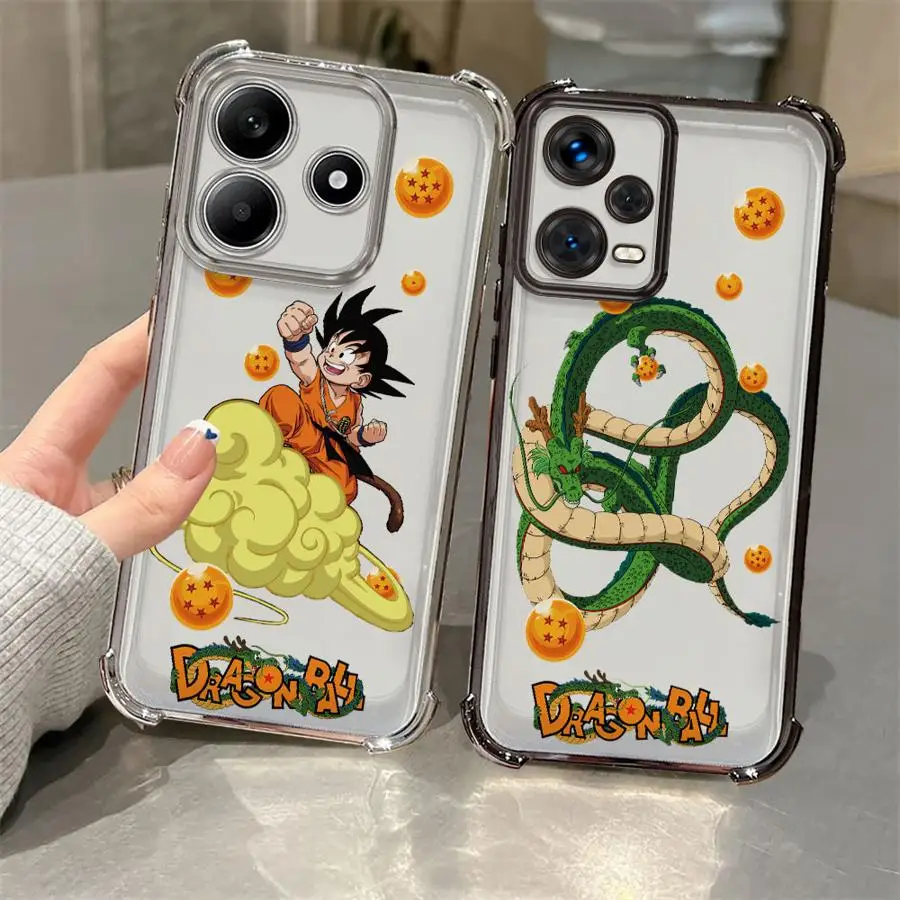 Funda de teléfono suave para Xiaomi Redmi A3 A3X 13C K80 5G 14C A5 K80 Pro lindo Anime Dragon Ball Z