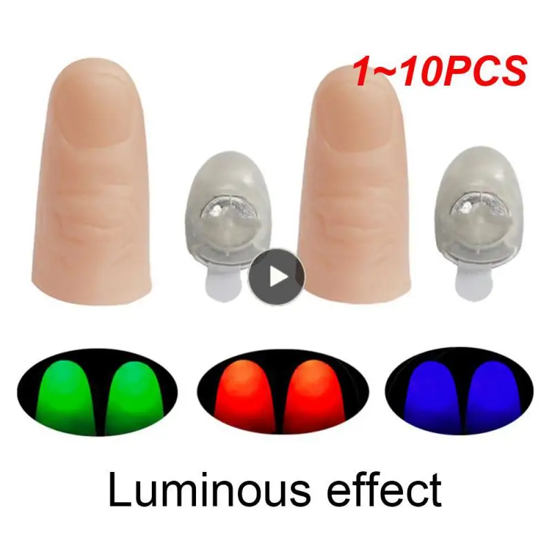 

1~10PCS Thumbs Led Light up Toys Kids Magical Trick Props Funny Flashing Fingers Fantastic Glowing Toys Children Luminous Gifts