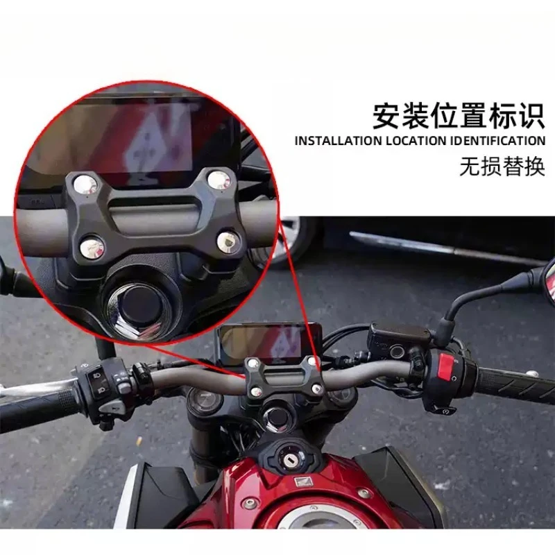Modified Motorcycle Integrated Handlebar Clamp Cover Fit CB650R CB400F Handle Riser Top Block Parts