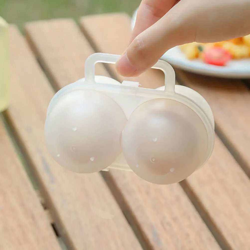 

2pcs Portable Egg Box Holder PP Shockproof Outdoor Camping Hiking Egg Carrier Lightweight Easy Carry Travel Storage