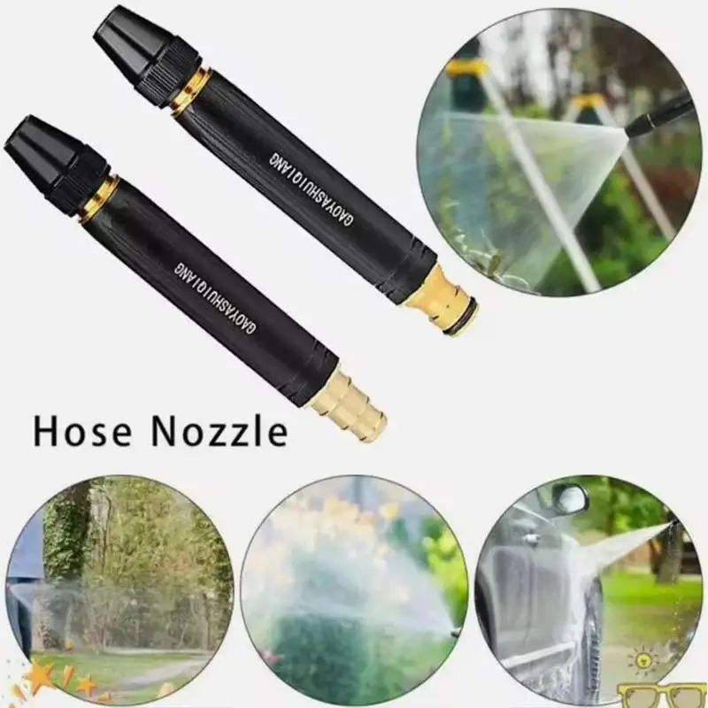 1/2Pcs Black KingKong Direct Spray Car Wash Gun Copper Plated Head Plastic High Pressure Nozzle for Car Wash Garden Watering