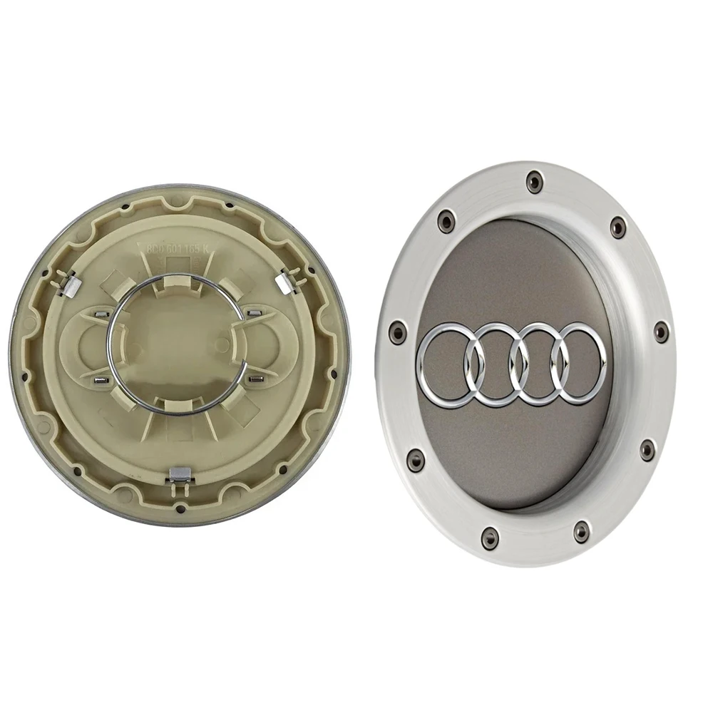 4pcs 146mm 8D0601165K Grey Black Wheel Center Hub Caps Rim Caps Emblems Badge logo for audi Quattro TT A2 A3 A4 A8 S6 Q5 Q7 RS6