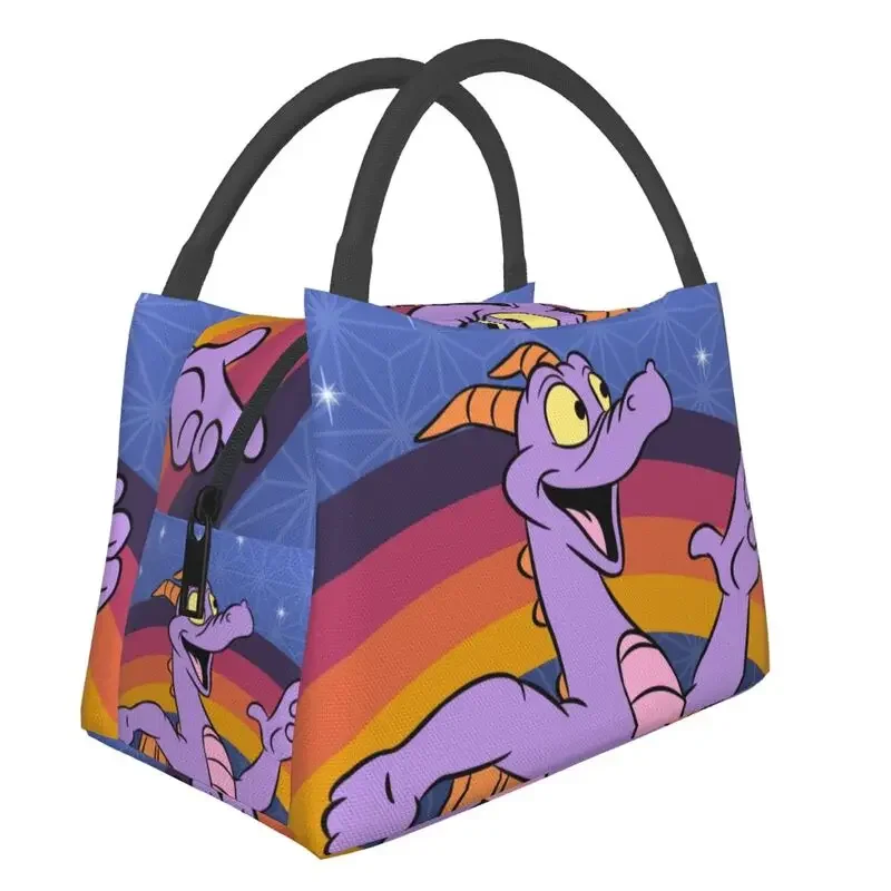 Figment Rainbow Purple Dragon Lunch Boxes for Women Dinosaur Thermal Cooler Food Insulated Lunch Bag Office Work Pinic Container