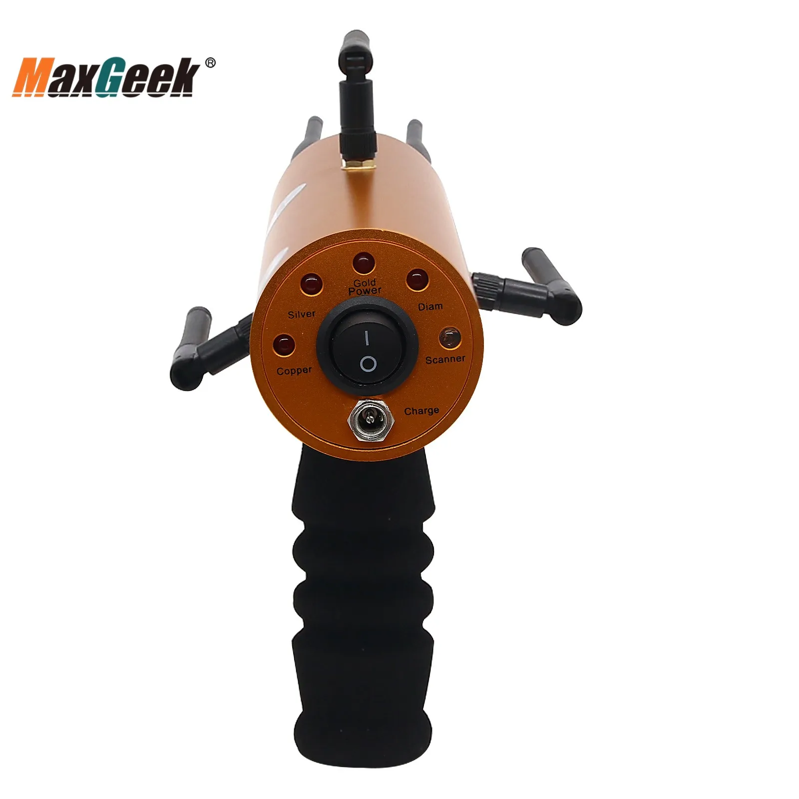 Maxgeek AKS Long Range Gold Metal Detector Gems Diamond Finder high sensitivity and stability with Five Antennas Handheld Type