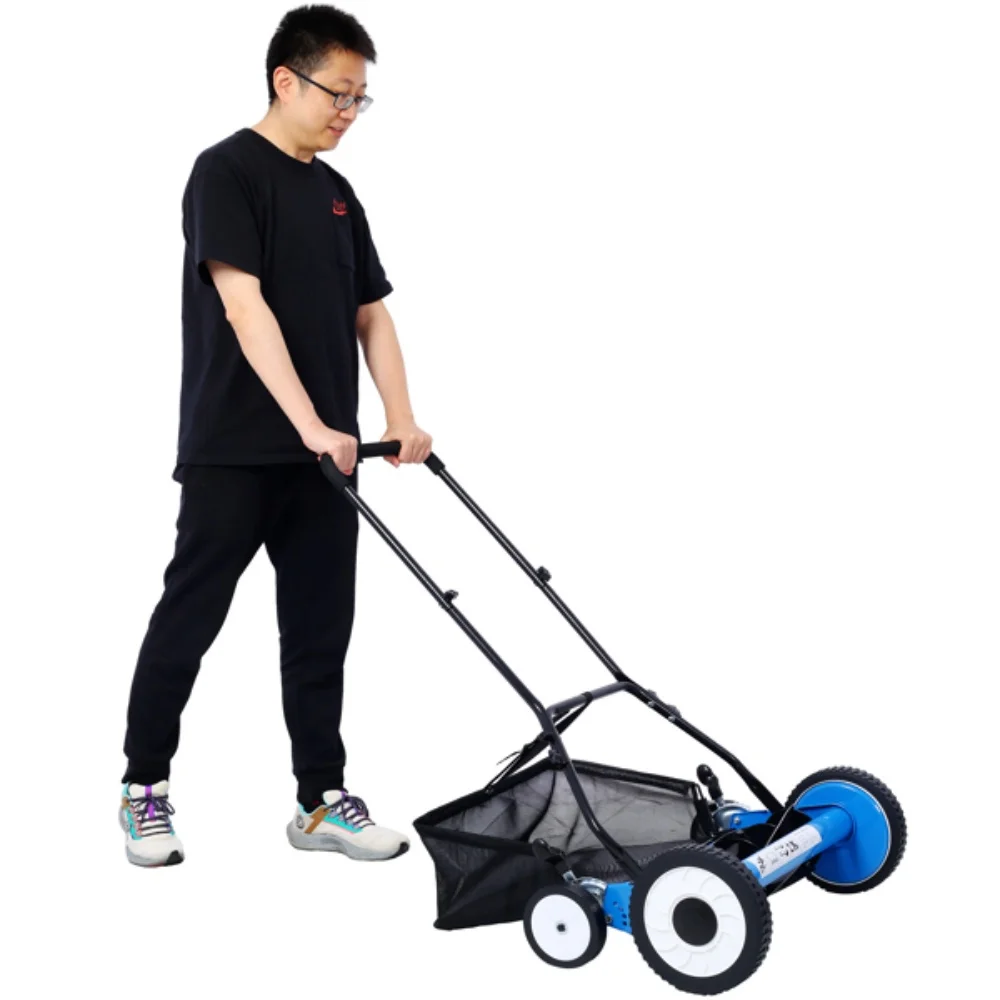 

20-Inch -Blade Push Reel Lawn Mower with Grass Catcher Lawn Mower For Garden Villas Hand-push Lawn Mower For Lawns Gardens