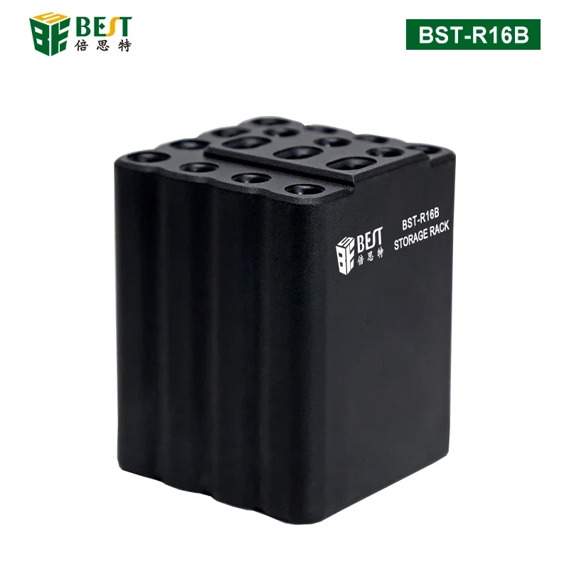 BST-R16B-caja de almacenamiento clasificada de 16 agujeros para T12 JBC T210/T245/C115, organizador de puntas de soldador, soporte para herramientas