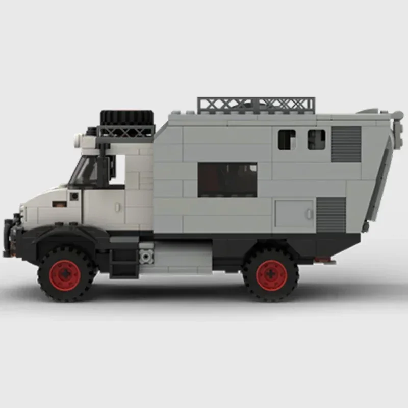 مدينة نموذج سيارة Moc قوالب بناء UNIMOG الطرق الوعرة تخييم RV التكنولوجيا وحدات كتل هدايا عيد الميلاد اللعب لتقوم بها بنفسك مجموعات الجمعية