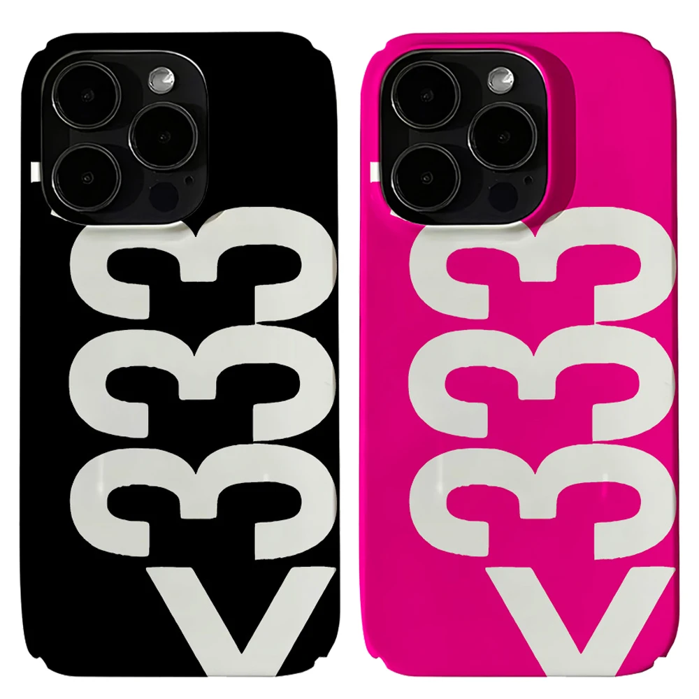 Capa de Celular Clmj Creative 333 Design para iPhone 17 16 15 14 13 12 11 Air Pro Max X XS XR XSMax 7 8 Plus, Película Brilhante Rígida de PC