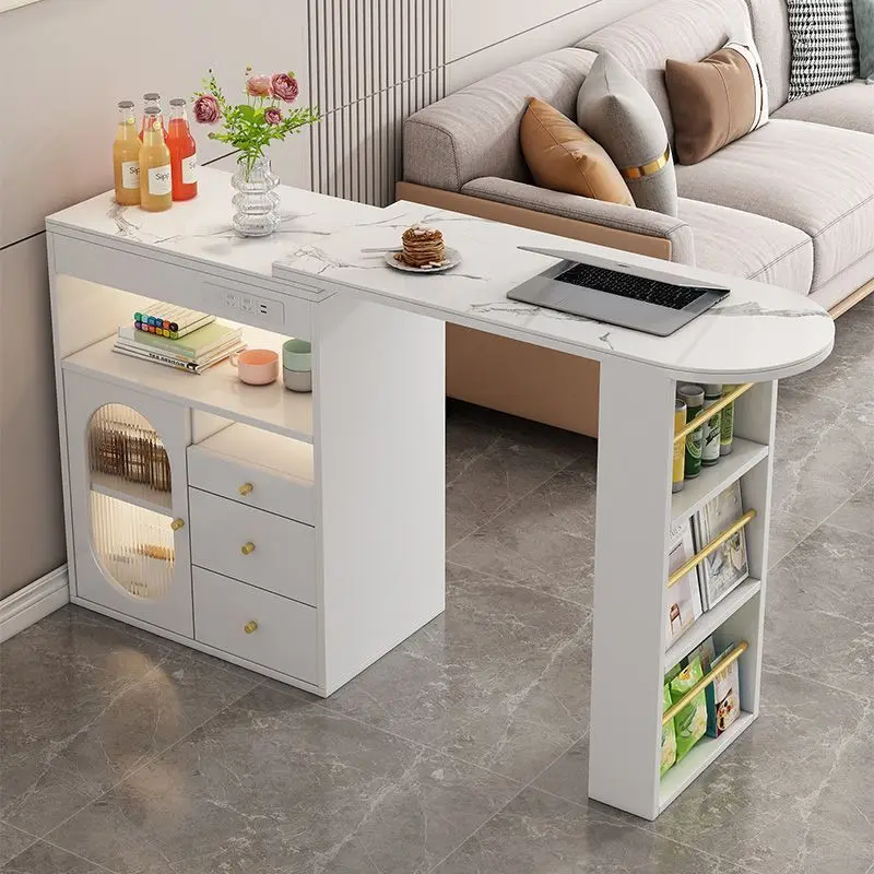 Living room partition retractable bar table universal cream style Internet celebrity upper grade entrance rock slab small