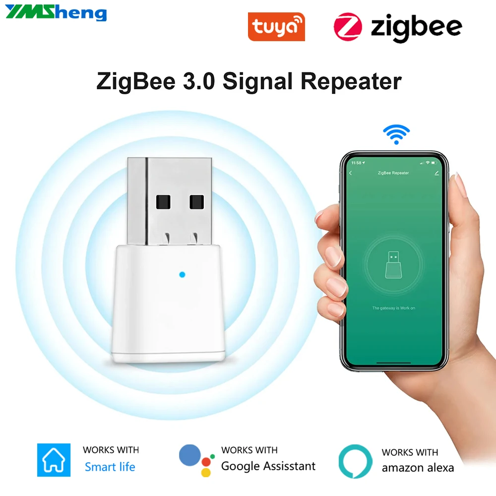 

Ретранслятор сигнала Tuya ZigBee 3,0, расширитель сигнала USB, усилитель сигнала для умного дома