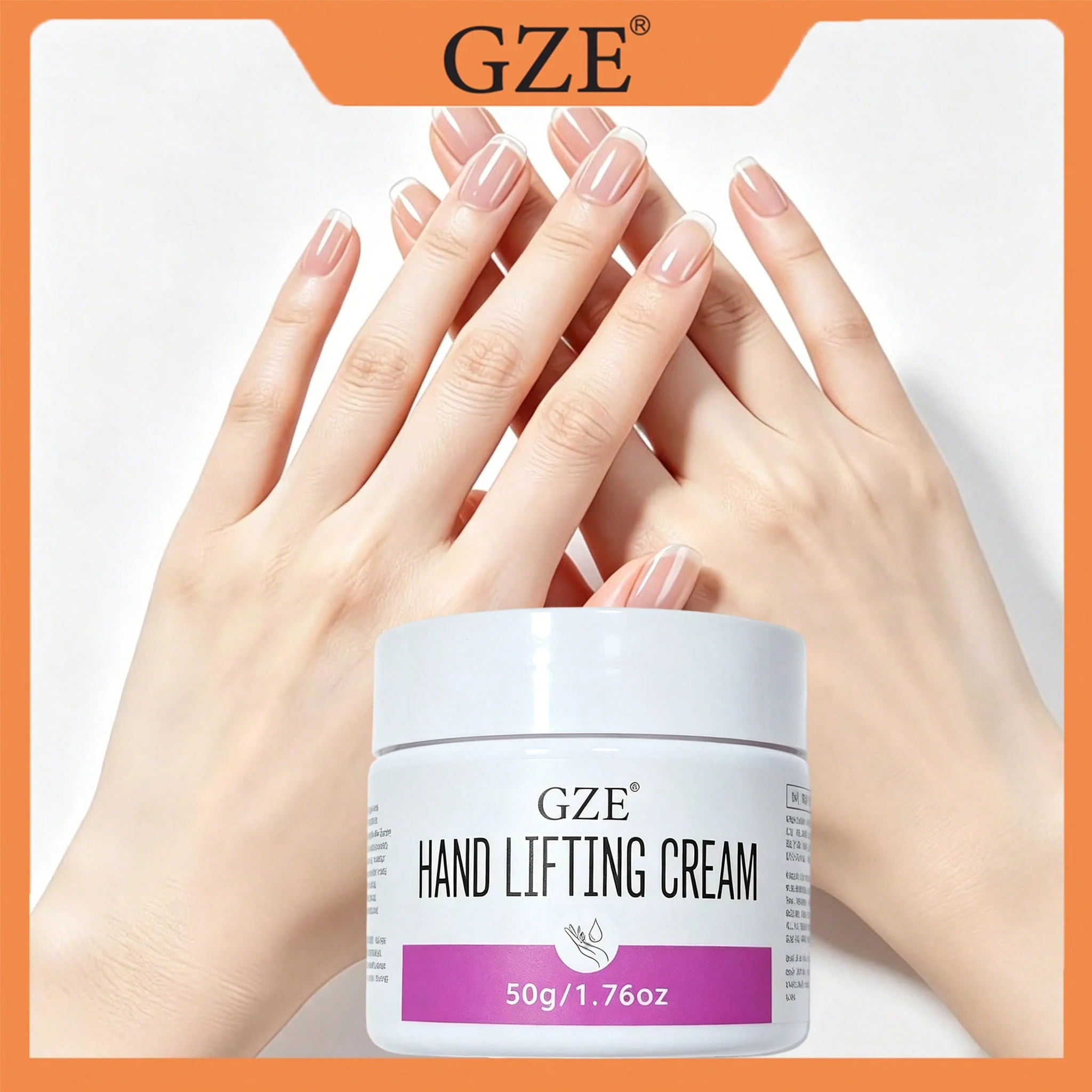 GZE Hand Lifting Cream, Firming Hand Moisturizer, Smooth Knuckle Lines, Boost Elasticity & Brighten Dull Rough Hand Skin