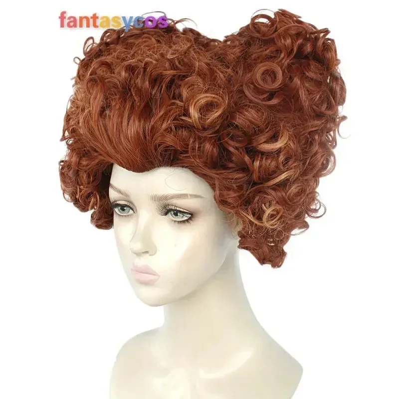3;d,5'v,6/h\Movie Hocus Pocus Winifred Sarah Mary Sanderson Wig Witch Cosplay Hair Carnival Halloween Role Play Partr;6,b.8'j\f/ - view 6