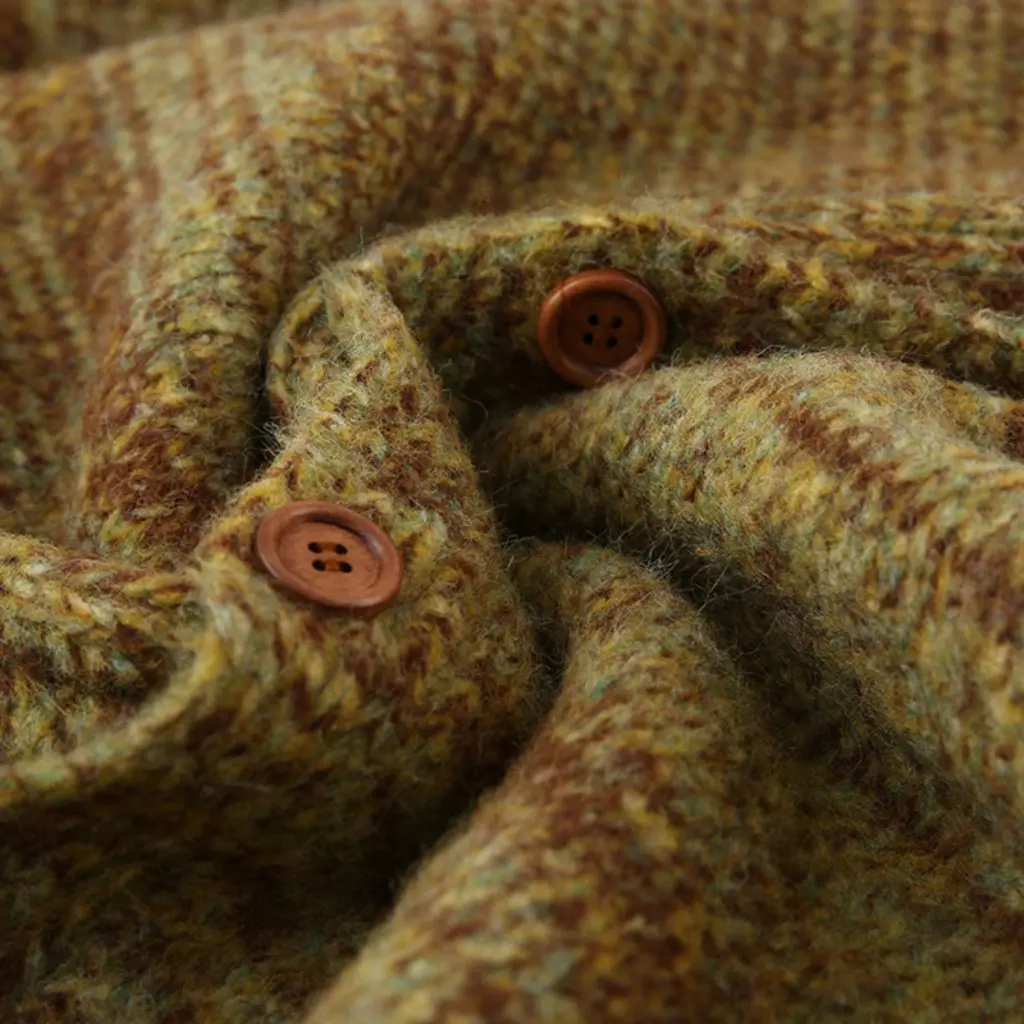 

Корейский стиль, разноцветный свитер, пальто, женский осенне-зимний новый свободный ленивый стиль, повседневный утягивающий вязаный кардиган с v-образным вырезом, топ