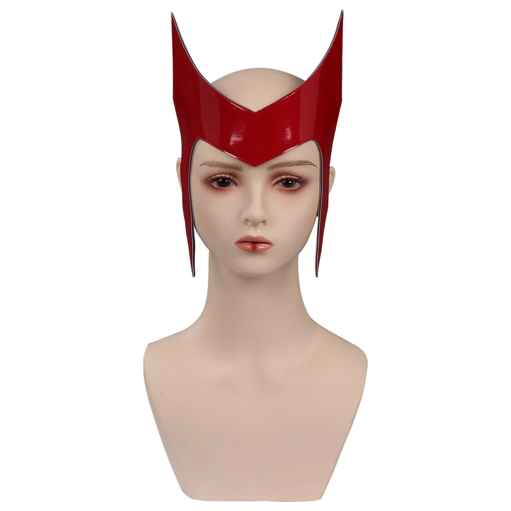 Scarlet Fantasy Witch Mask Cosplay PU Masks Helmet Masquerade Halloween Party Costume Accessories Props