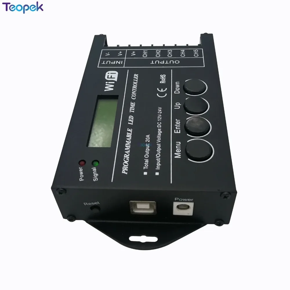 TC421 Led Wifi Time Controller DC12-24V Programmable RGB Single Color cct Led Controller Via Phone APP and PC Client