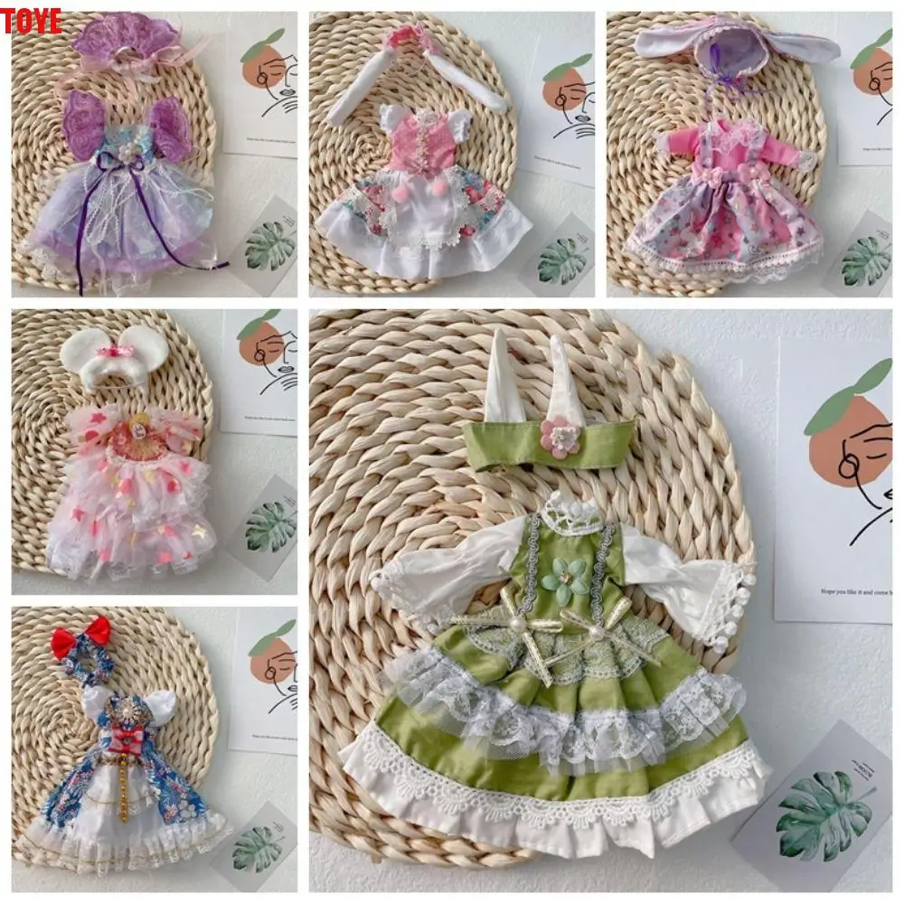 

Lolita Style 30cm Doll Clothes Headwear Sweet 30cm Doll Princess Skirt 30cm Dress Up Doll Clothes Princess Dress Girl Gift