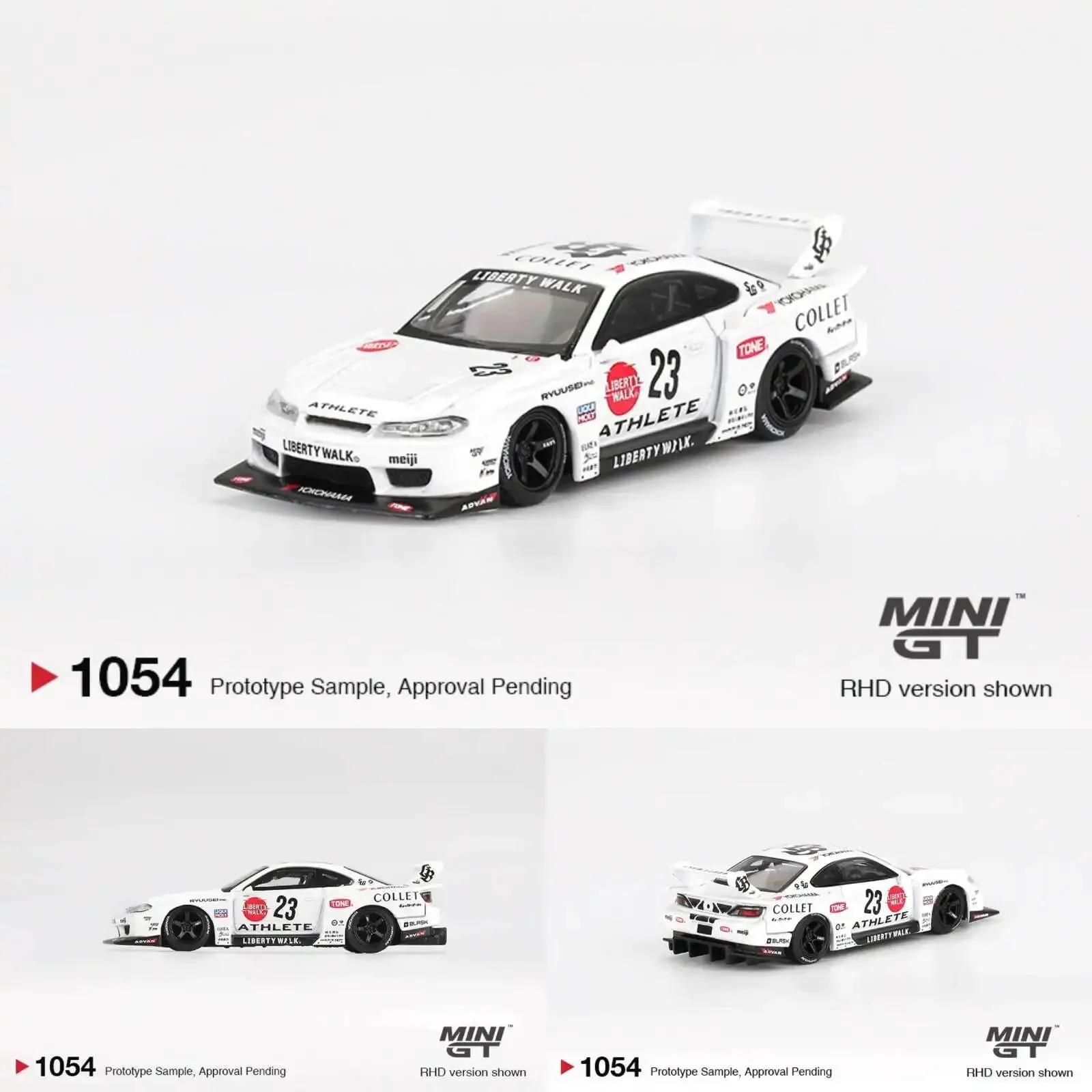 

PreSale MINIGT 1054 1:64 Nissan LBWK LB Super Silhouette S15 SILVIA ATHLETE Diecast Car Model Collection Toys
