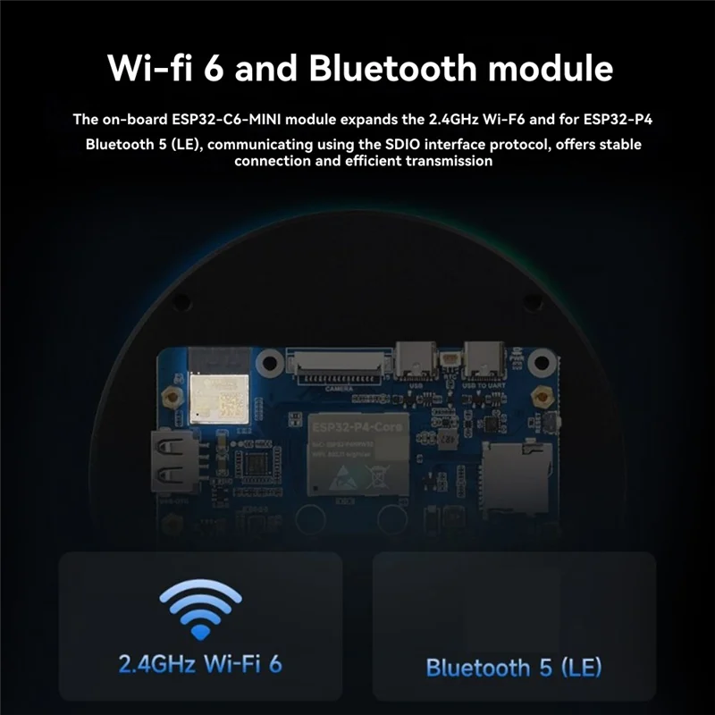 Layar Sentuh Bulat 3.4 Inci Layar IPS Resolusi 800X800 Multi-sentuh 10 Titik Mendukung Interaksi Suara AI Deepseek