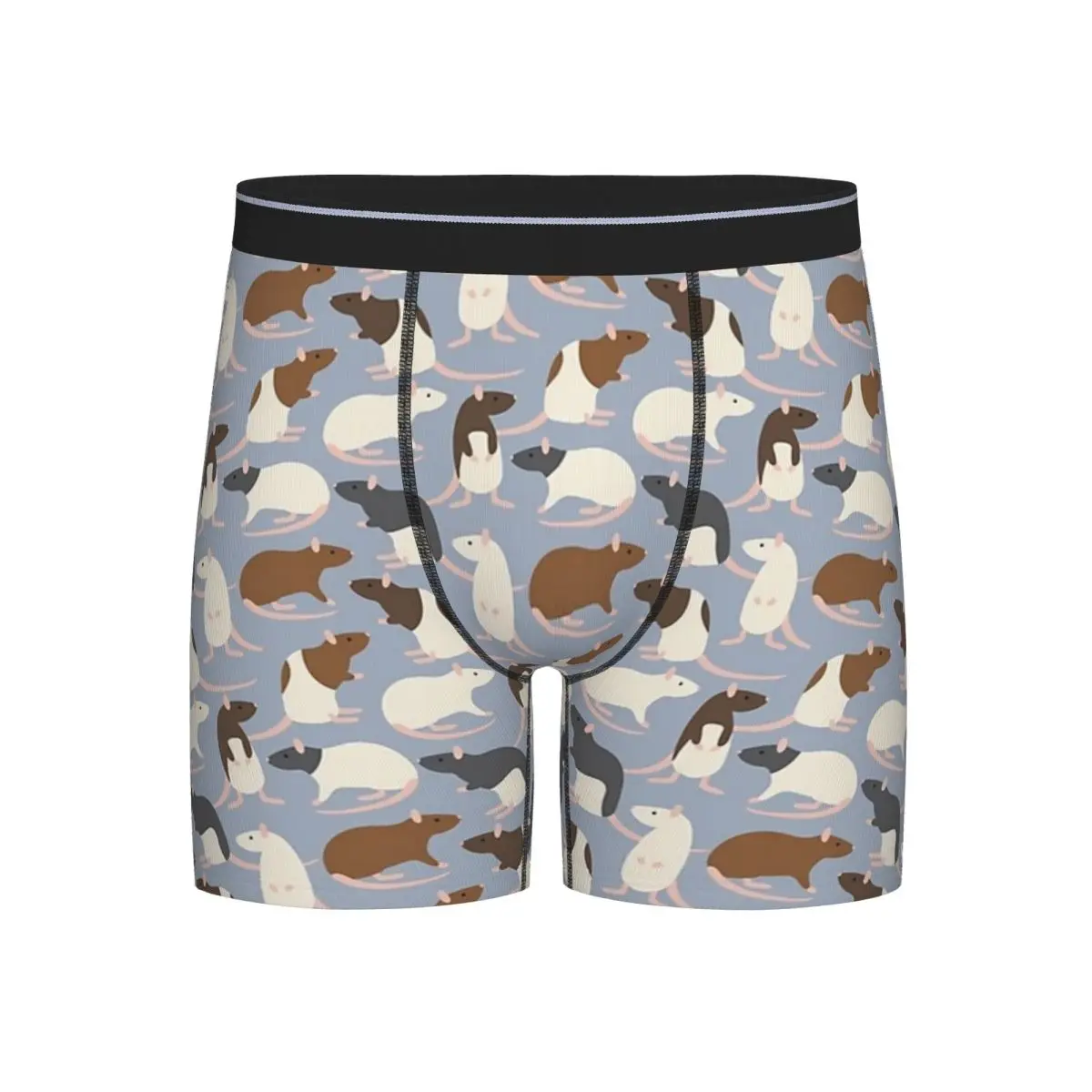 

Long Boxer Underpants Shorts Rats Pattern Panties Male Ventilate Underwear for Homme Man Boyfriend Gifts
