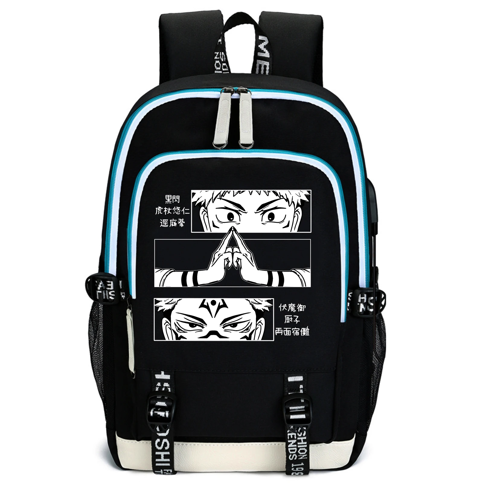 

2025 Anime Jujutsu Kaisen School Bags USB Charging Laptop Backpack Teens Boys Girls Satoru Gojo Bag Mochila Travel Bag