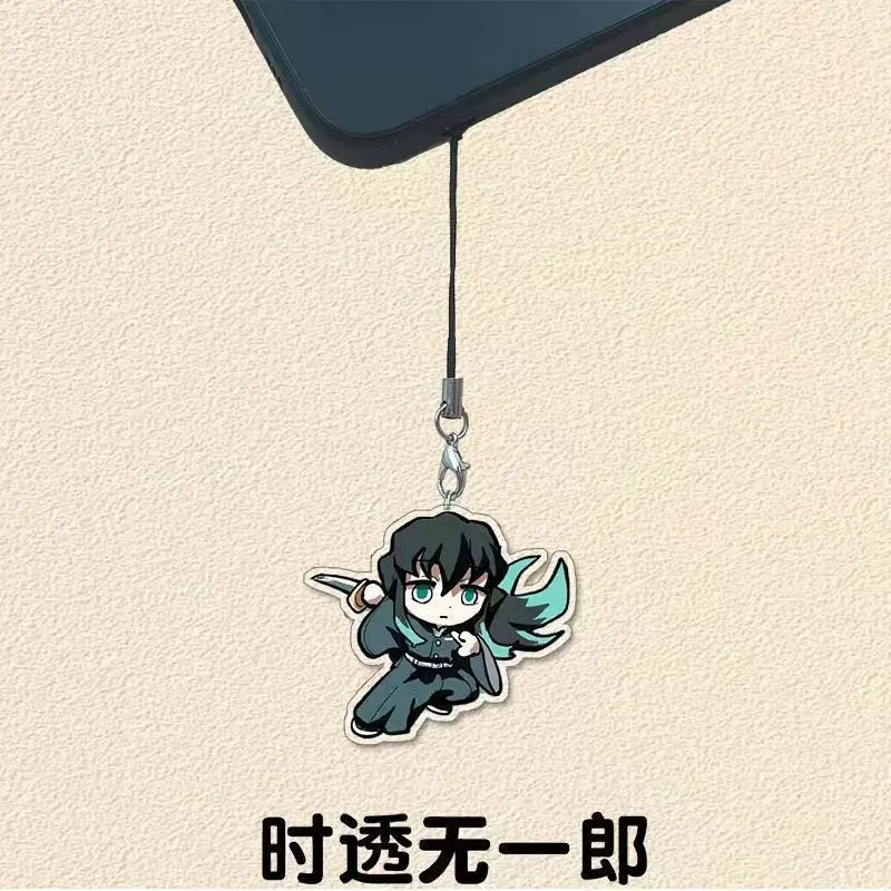 Anime Demon Slayer Keychain Tokitoru Muichiro Peripheral Acrylic Pendant Student School Bag Pendant Mobile Phone Lanyard Gift view 3