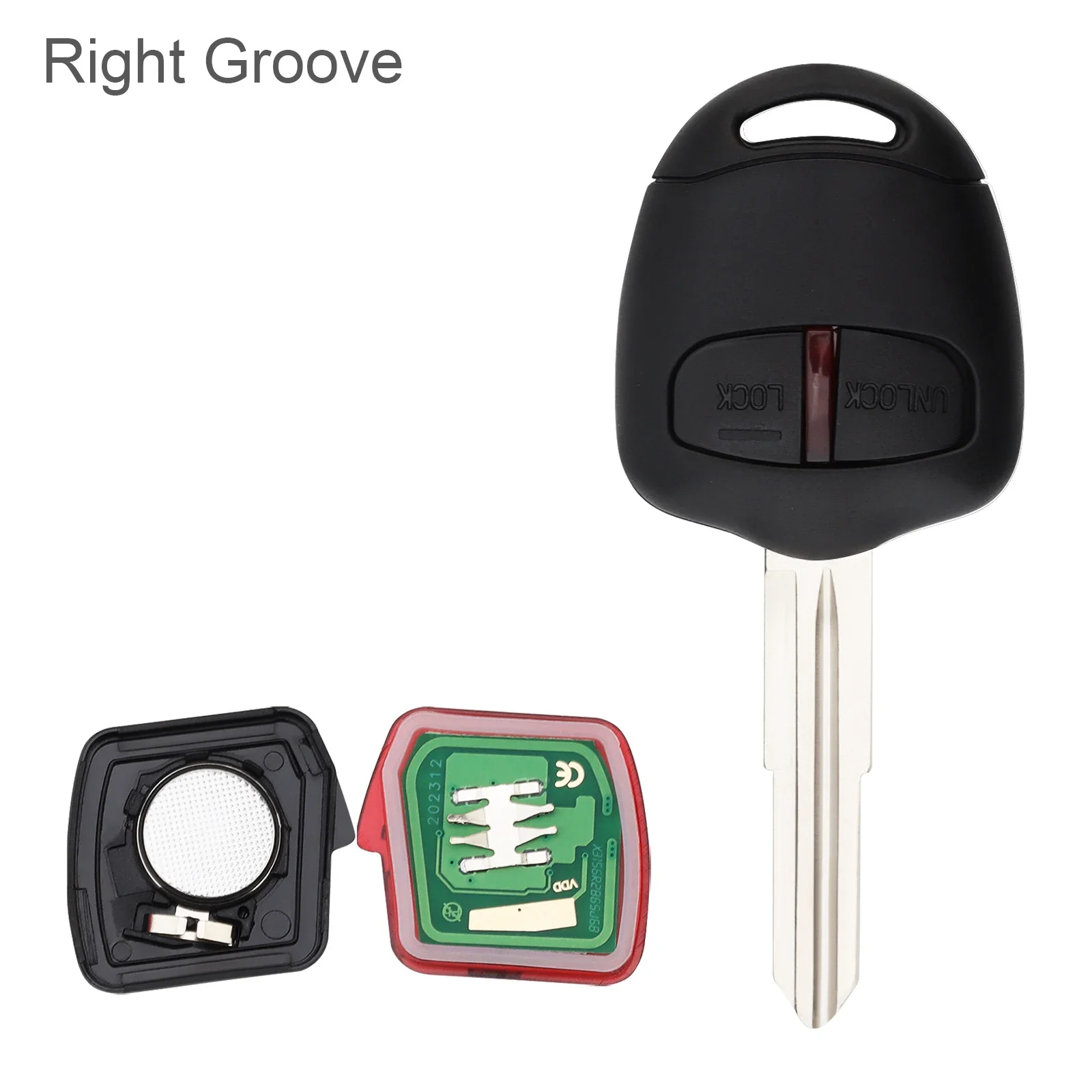 433MHz 2 Buttons Car Remote Key Fob Shell Fit for Mitsubishi Outlander Lancer L200 ID46 Chip MIT11 Blade Key Fob Case Cover