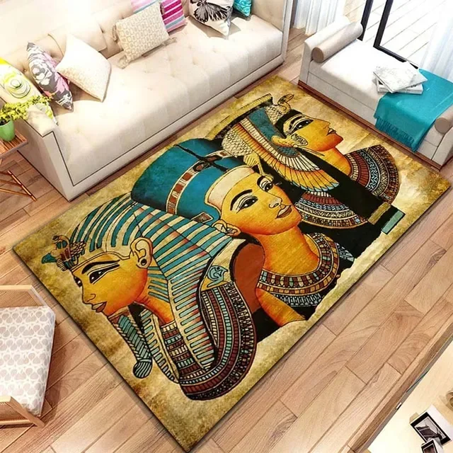 Ancient Egypt Egyptian God Pharoah Anubis Carpets for Living Room Bedroom Rug Washable Floor Mats Household Area Mat Home Decor