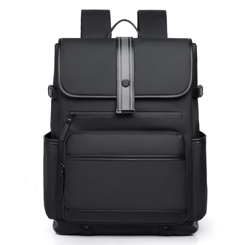 New Men's Backpack Fashion Large Capacity Business Commuter Travel Backpack Solid Color Premium Lightweight Travel Backpack