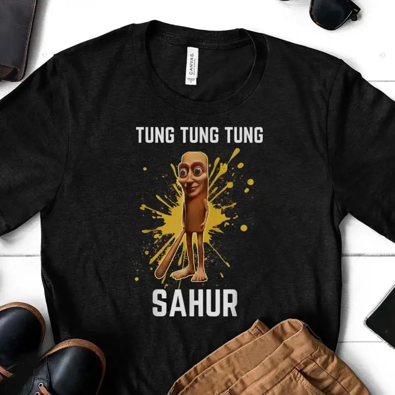 Meme T Shirt Ironic That Go Hard Cursed Viral Memes Tralilero Tralala Lirili Larila Italian Brainrot Cactus-image