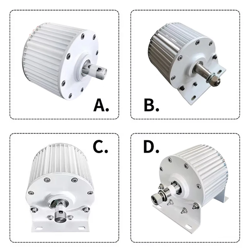 5000W Efficient Electric Generator Low Speed 220V 380V 3 Phase Gearless Permanent Magnet AC Alternators For Wind Water Turbine