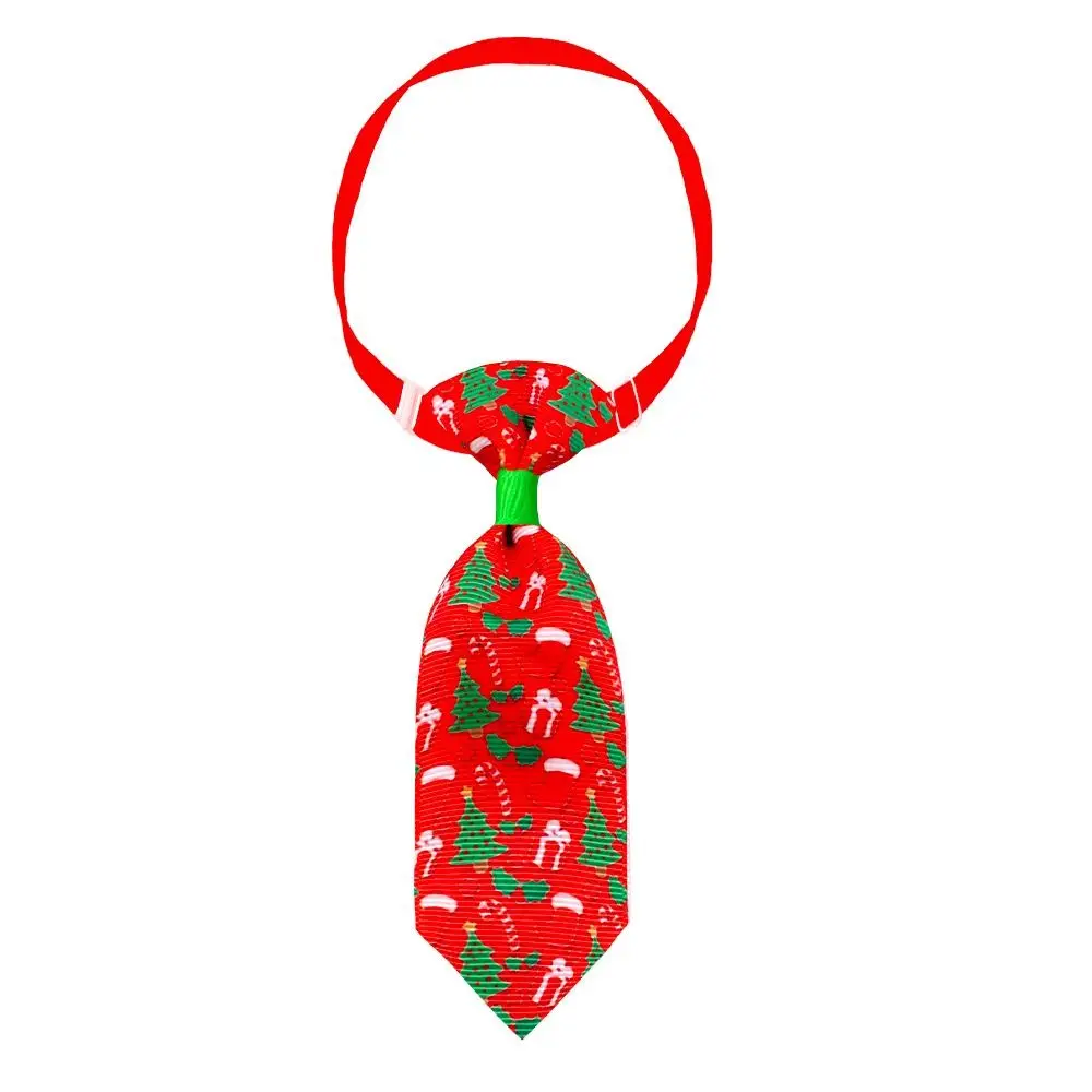 Decorative Pet Christmas Bow Tie Adjustable Polyester Christmas Dog Necktie Xmas Tree/Snowman Cat Christmas Collar Cosplay