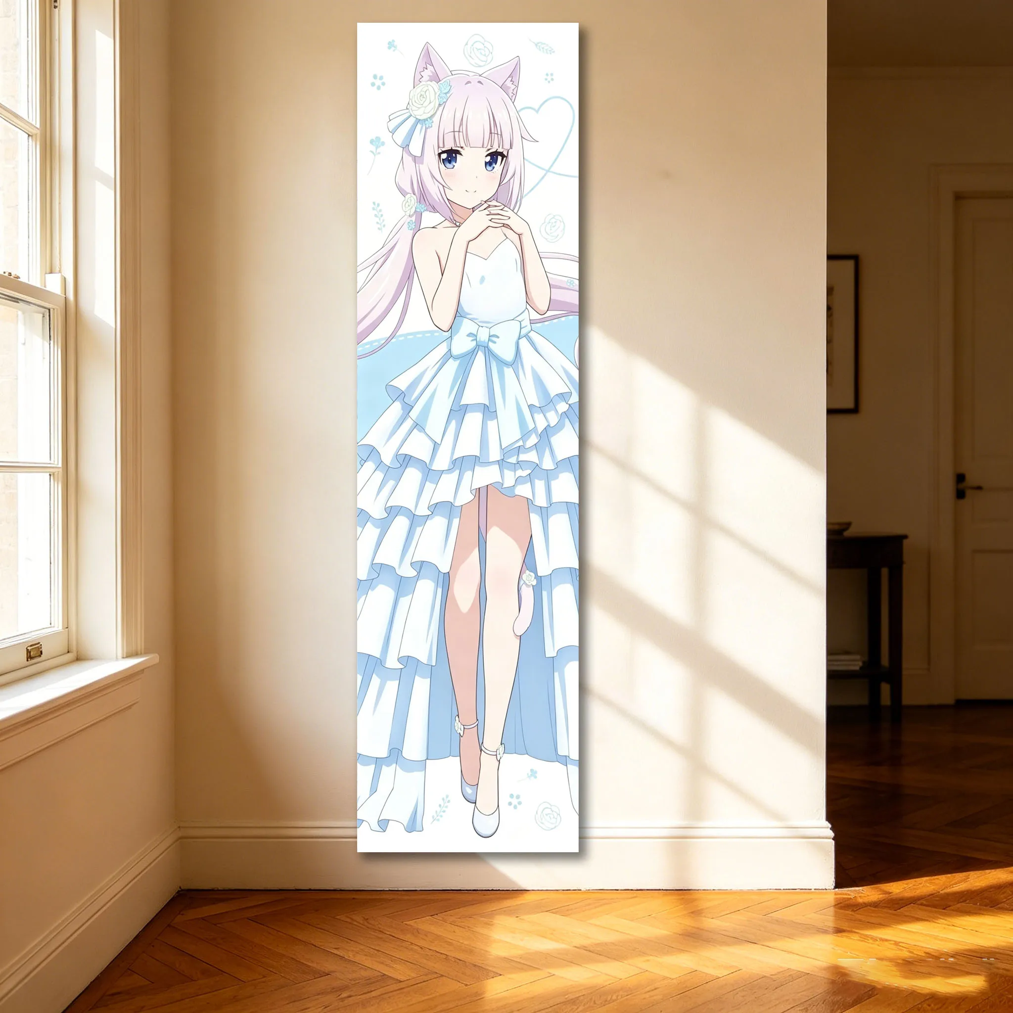Nekoparas Chocola&Vanilla Wall Tapestry Large Long Tapestry Bedroom Elegant Home Background Cloth Room Stuff Anime Aesthetic Art