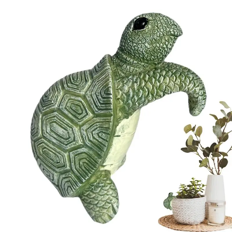 Dierenophangingen Hars Decoratie Bloempot Hangende Schildpad Beeld Grappig Schildpad Beeld Schattige Sculptuur Tuinornamenten