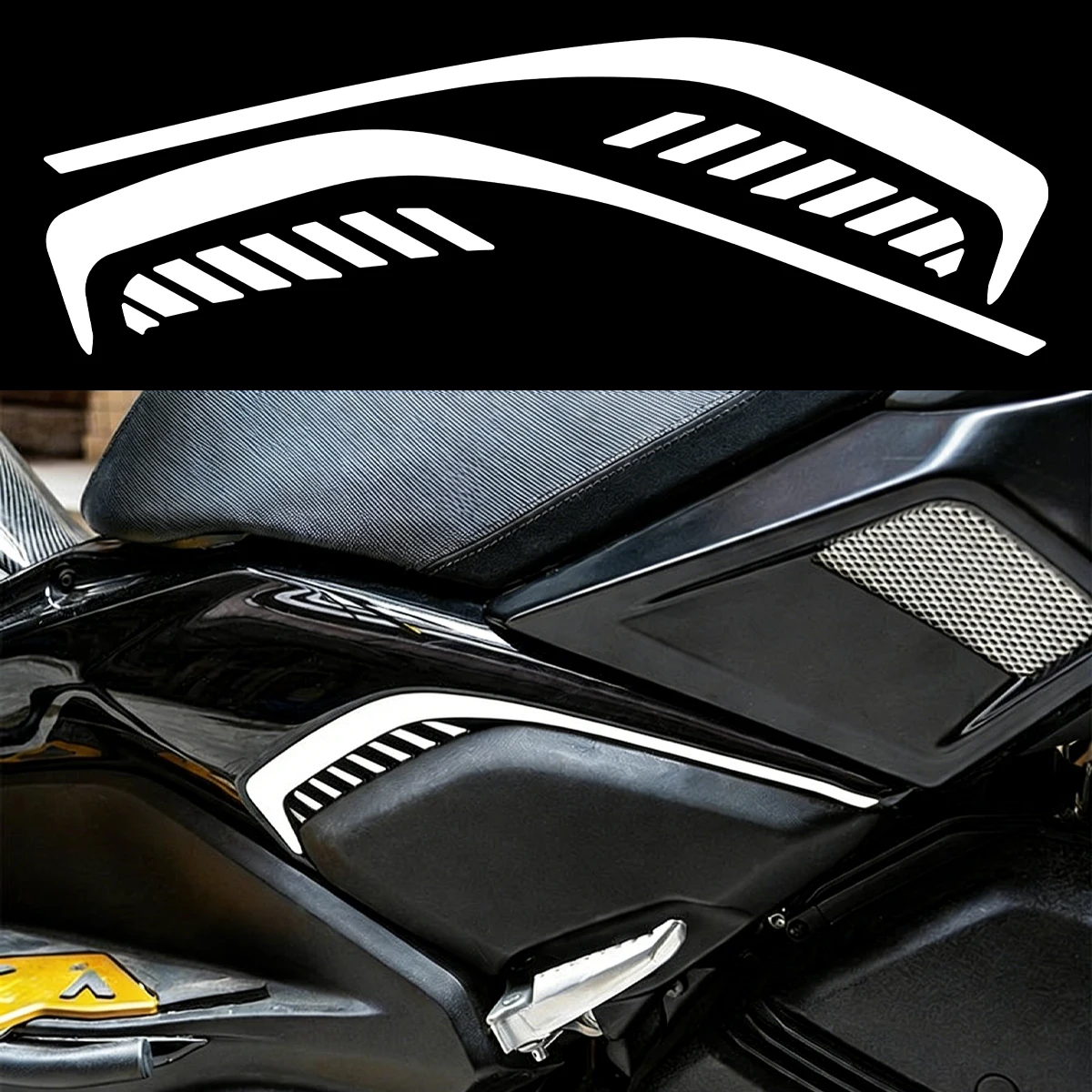 For XMAX Xmax xmax 300 2020-2025 1 Pair Reflective Motorcycle Stickers Decor Moto Scooter Body Air Vent Vinyl Accessories Decals