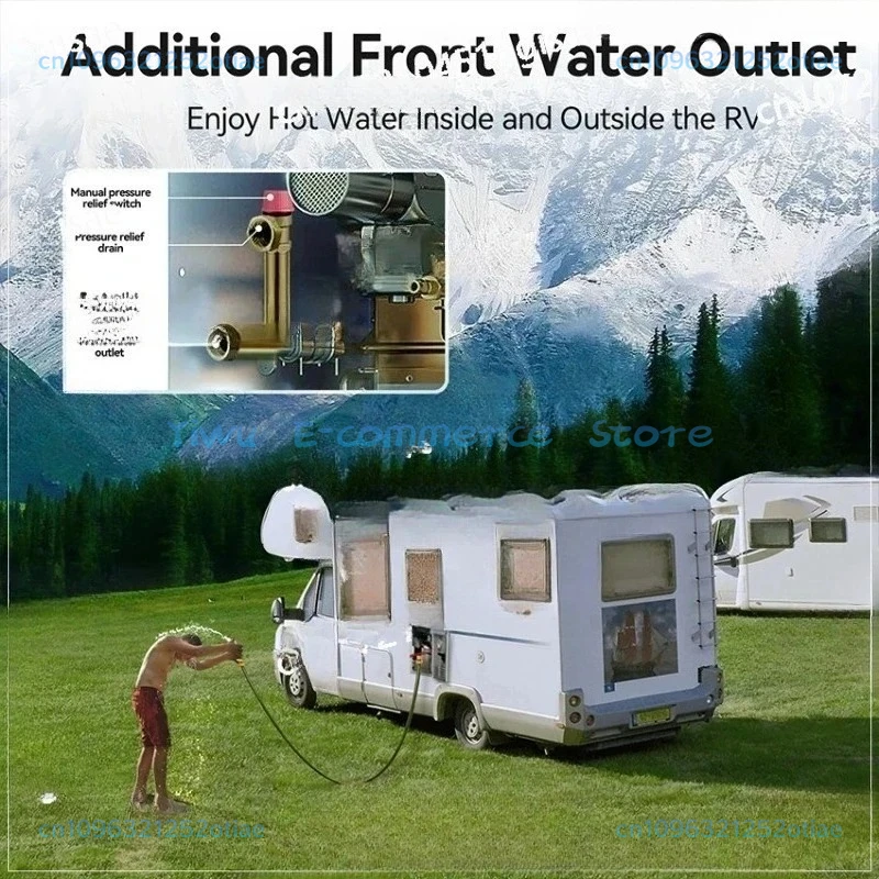 Accessories  Propane Instant Water Heater for Universal RV 12V Motorhome Tankless Gas 55000 BTU Water Heater