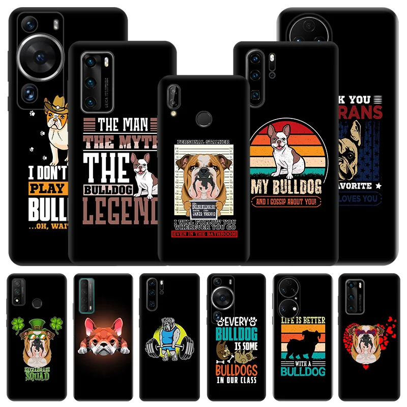 Phone Case For Motorola G200 One Fusion G30 G31 Huawei P20 P30 P40 Lite P-Smart Z iphone6 Bulldogs Cute Pug Matte Soft Cover