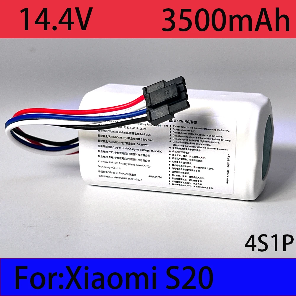 14.4V 3500MAH 100% New Original Battery Pack Used for Xiaomi S20 Robot Vacuum Cleaner of  Components
