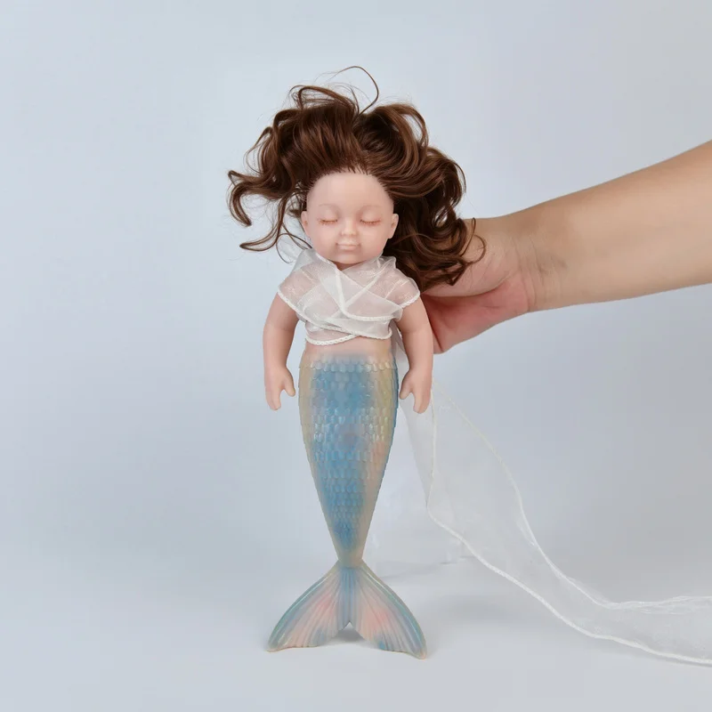10inch Original Latest Full Body Silicone Mermaid Doll Super Soft Realistic Silicone Doll Highquality Artwork Xmas Gift