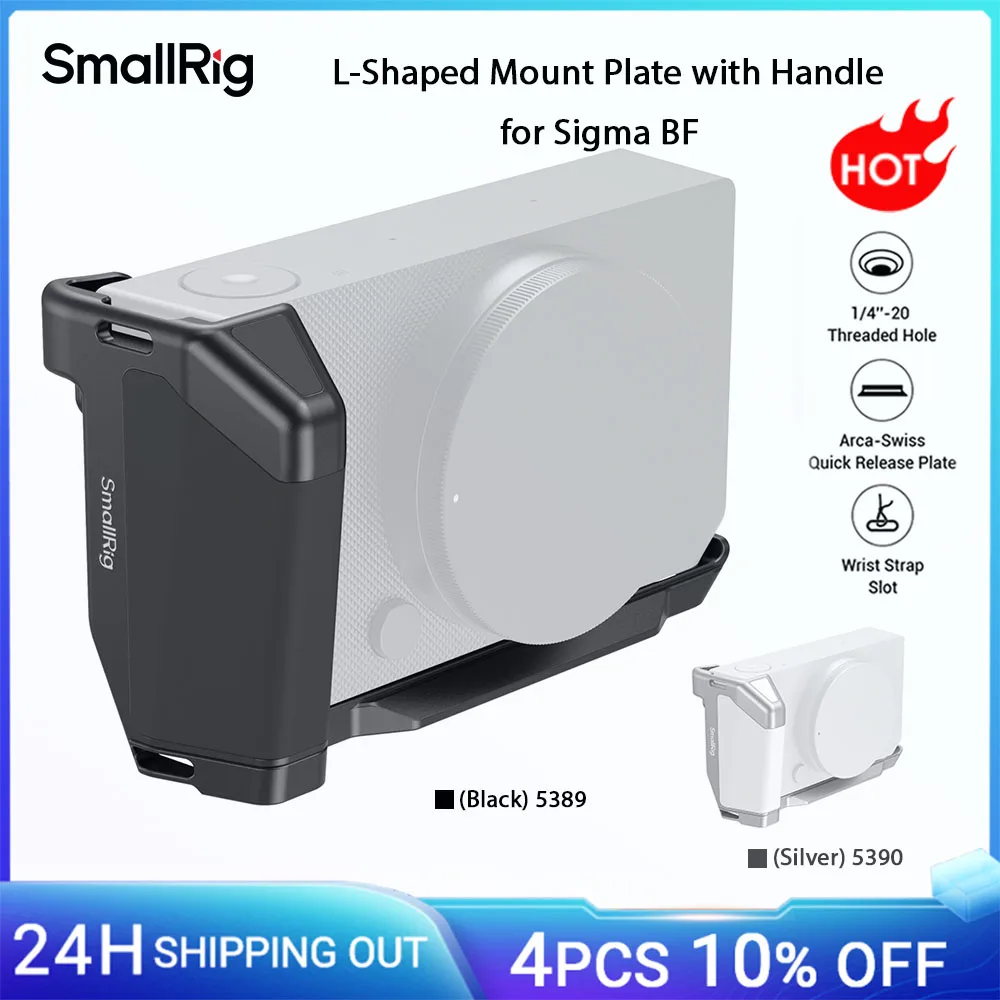

SmallRig BF Camera Cage L-Shaped Mount Plate with Handle for Sigma BF Black/Sliver, Thumb Grip w Arca-Swiss Quick Release Plate