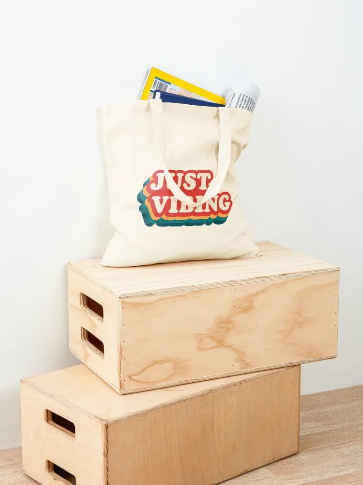 Just Vibing Tote Bag Shopping bags shopper bags female bag Lady bag