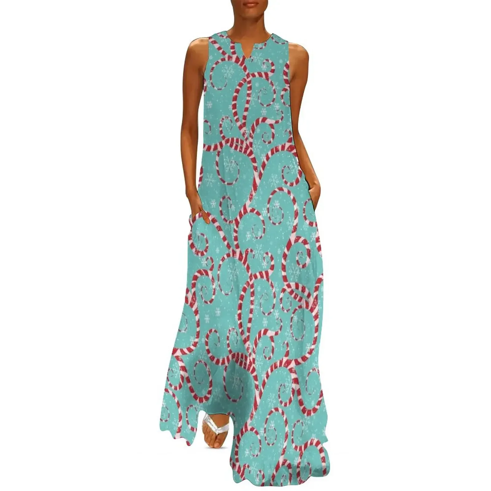 

Candy Cane Twist Long Dress women clothes birthday dresses for women Dress for girls Dresses gala Dress